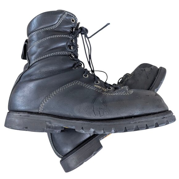 Red Wing Black Leather Steel Toe Lace Up Work Boots - Men\'s Size 12